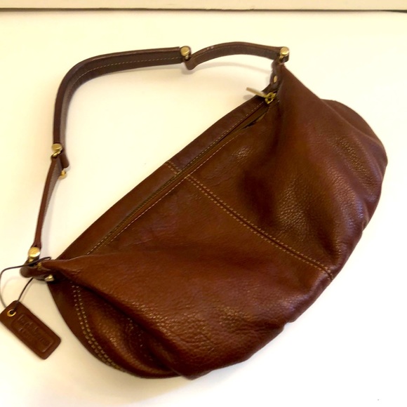 🔵LC LEATHER DARK RUST SMALL SHOULDER BAG - Picture 2 of 9